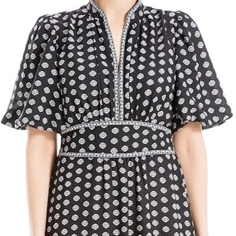 Max Studio Women's Flutter Sleeve V-Neck Maxi Dress